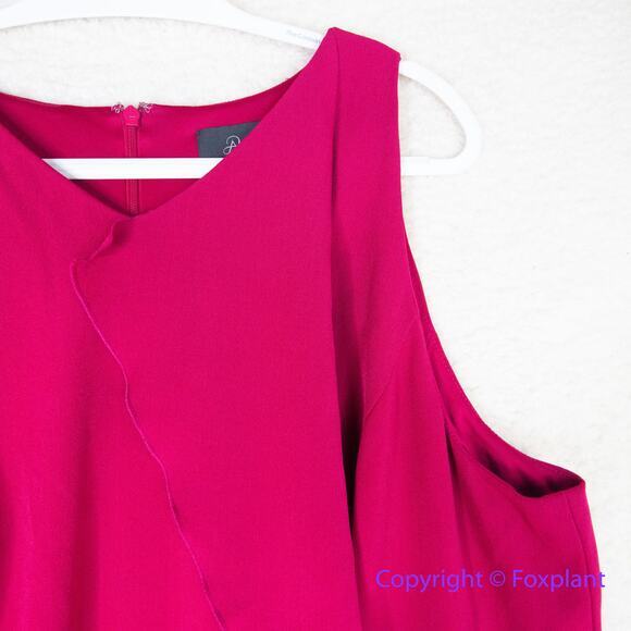 New! Adrianna Papell pink Stretch Crepe V-Neck Sheath dress plus size 22W - Picture 5 of 16